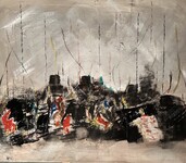 100 cm x 80 acrylique sur toile